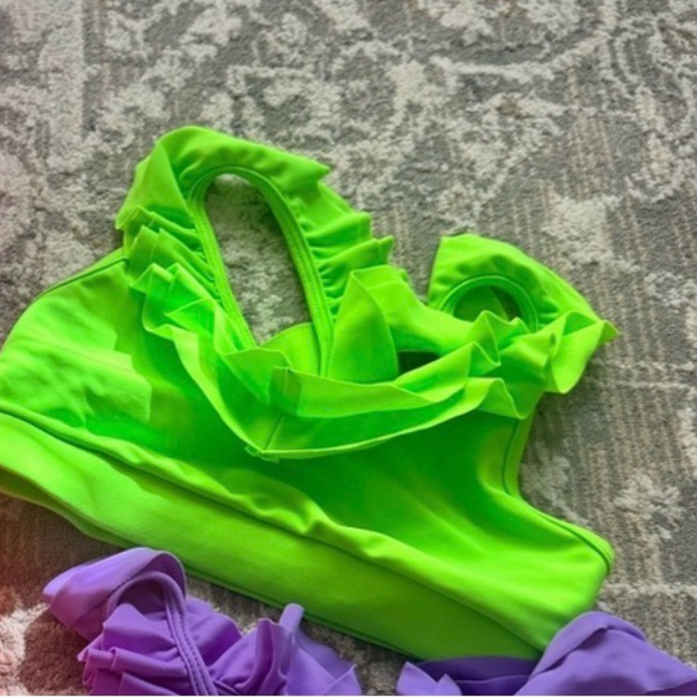purple pixie, Olivia, top child medium GREEN
